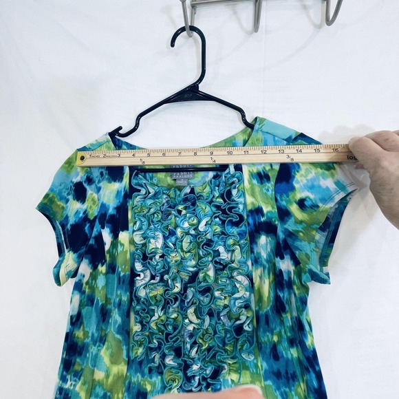 Rabbit Rabbit Rabbit Designs Dress Womens 10 Multicolor Tie Dye Ruffle Swing - Picture 5 of 13